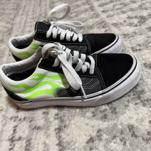 Vans Green Flame Off the Walls